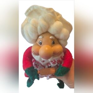 Vintage Mrs. Claus Christmas Ornament - Santa's Best Plush